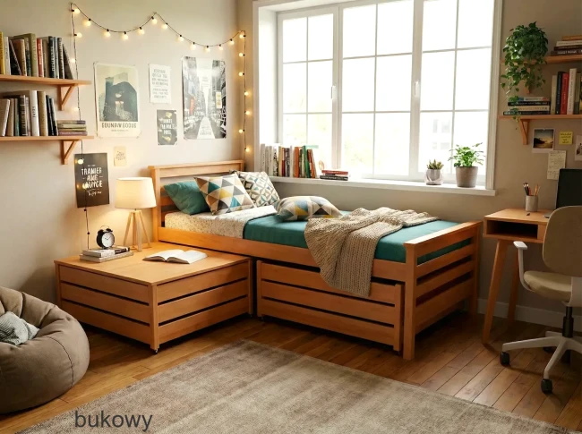 Szybka dostawa łóżek młodzieżowych, Michał Premium 90x200, sklep Łódź.