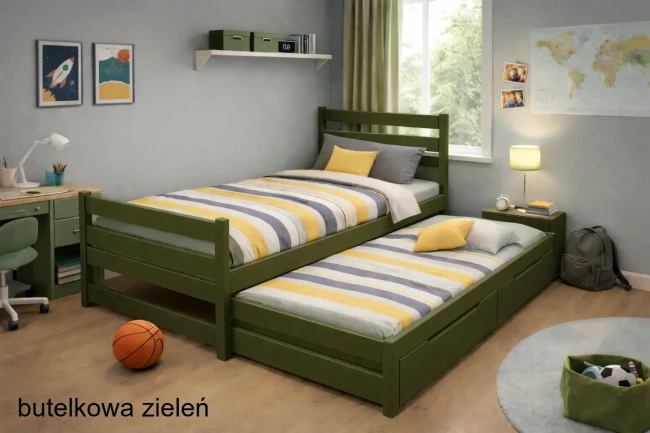 Łóżko 200x90 butelkowa zieleń, noga 30 mm, ekspresowa wysyłka Łódź.
