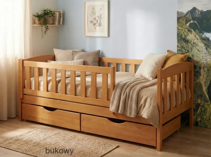 Łóżko dla dziecka - BETI PREMIUM kolor buk