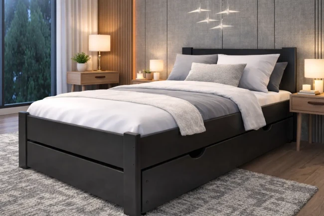 Ekskluzywne łóżko dla nastolatka Boomer Premium 120x200 z litego drewna