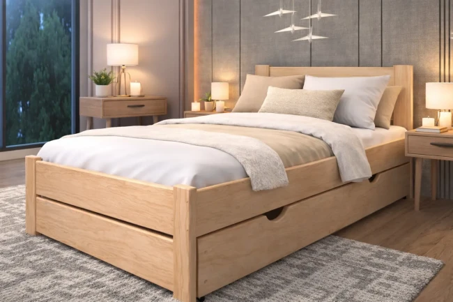 Łóżko 120x200 Boomer Premium XL w nowoczesnym pokoju nastolatka