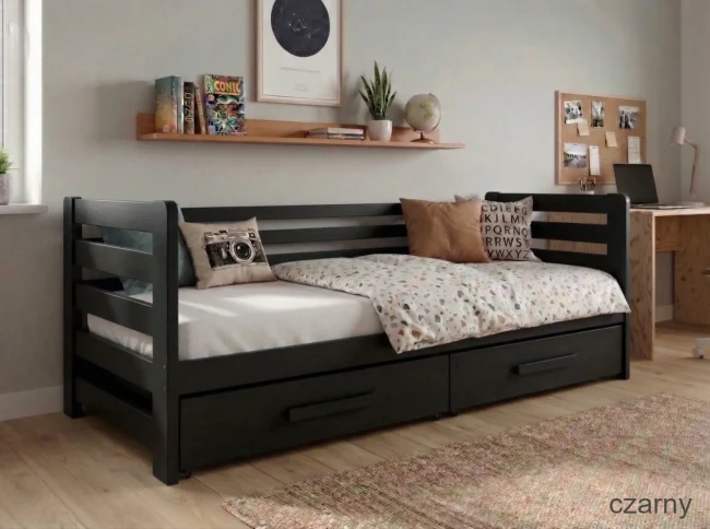 Aranżacja pokoju nastolatka z loftowym łóżkiem Jan Premium mix kolorów