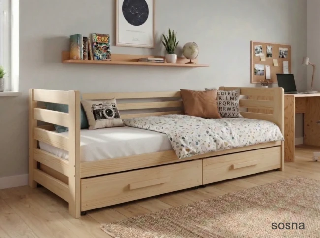 Mobilna barierka ochronna do łóżka z wysokim oparciem Jan Premium