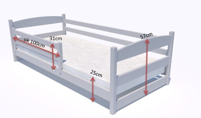 Zaokrąglone, gładkie krawędzie drewna gwarantujące bezpieczeństwo dziecka