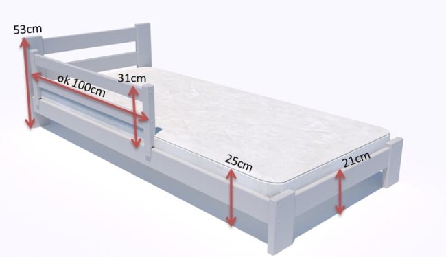 Paweł 2 Low łóżko pojedyncze od Valor Meble wymiary.jpg