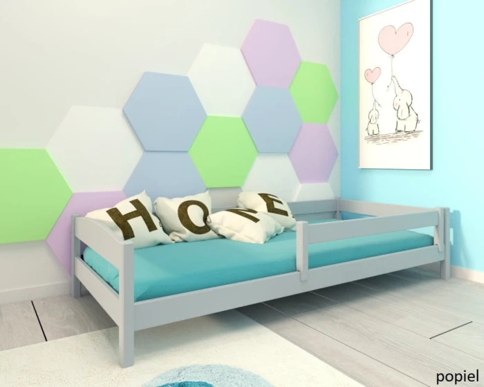 Łóżko dziecięce - Molly LOW PREMIUM	  kolor popiel