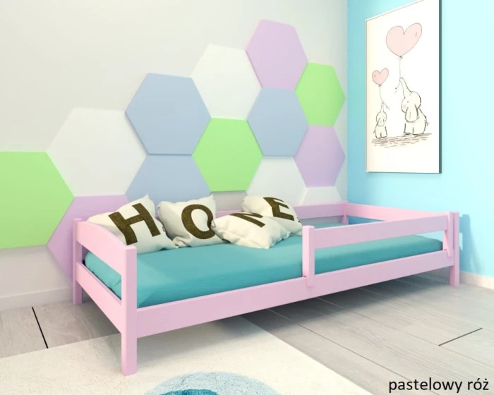 Łóżko dziecięce - Molly LOW PREMIUM	  kolor pastelowy róż