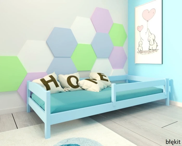 Łóżko dziecięce - Molly LOW PREMIUM	  kolor błękitny