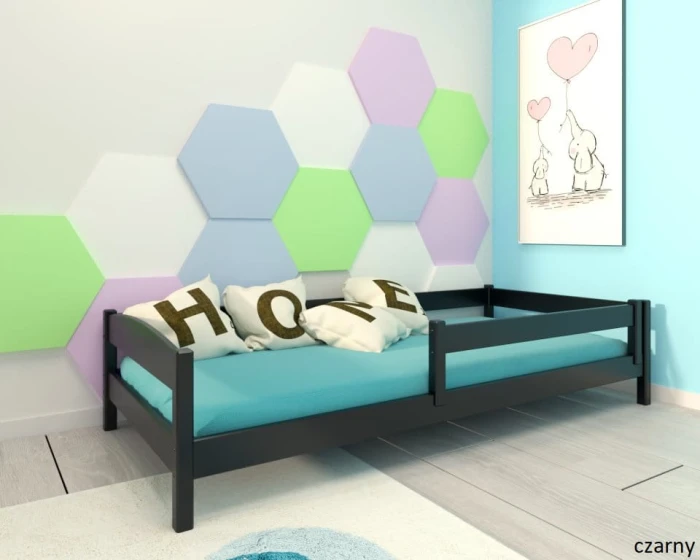 Łóżko dziecięce - Molly LOW PREMIUM	  kolor czarny