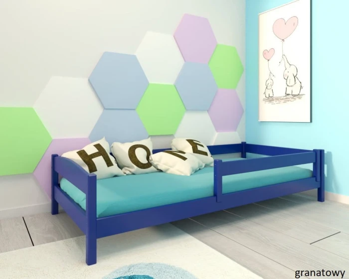 Łóżko dziecięce - Molly LOW PREMIUM	  kolor granatowy