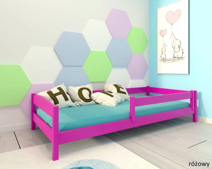 Łóżko dziecięce - Molly LOW PREMIUM	  kolor różowy