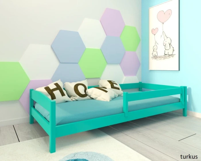 Łóżko dziecięce - Molly LOW PREMIUM	  kolor turkusowy
