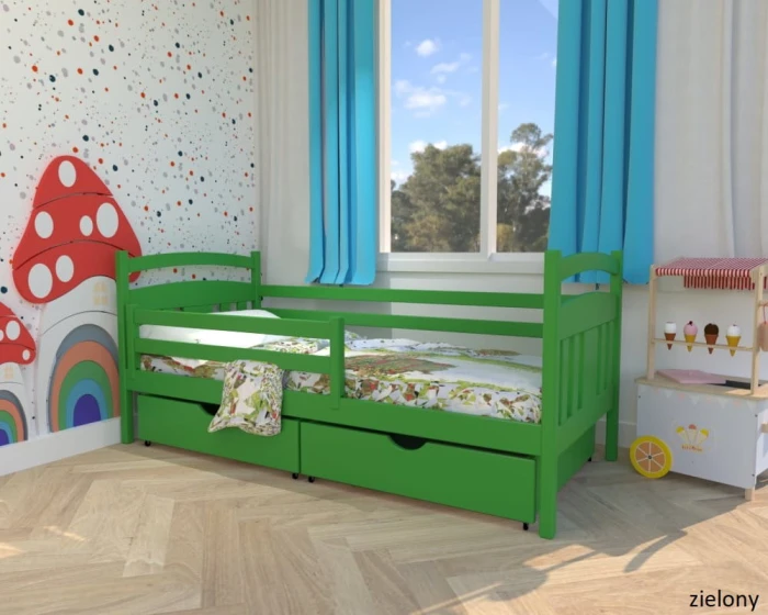 Łóżko - Tadek PREMIUM kolor zielony