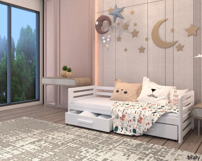 Łóżko dziecięce - Lili Premium kolor biały