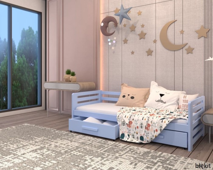 Łóżko dziecięce - Lili Premium kolor błękitny