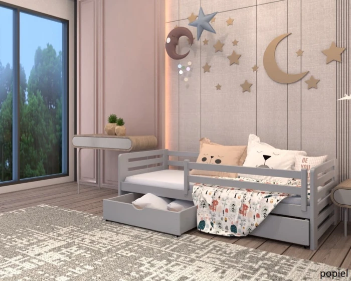 Łóżko dziecięce - Lili Premium kolor popiel