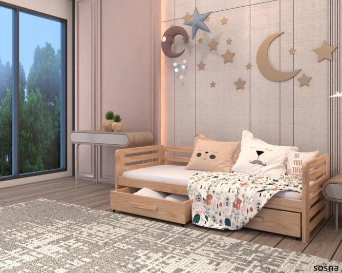 Łóżko dziecięce - Lili Premium kolor sosna