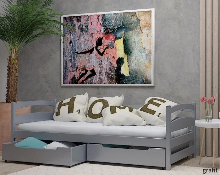 Łóżko - Mela Premium kolor grafit