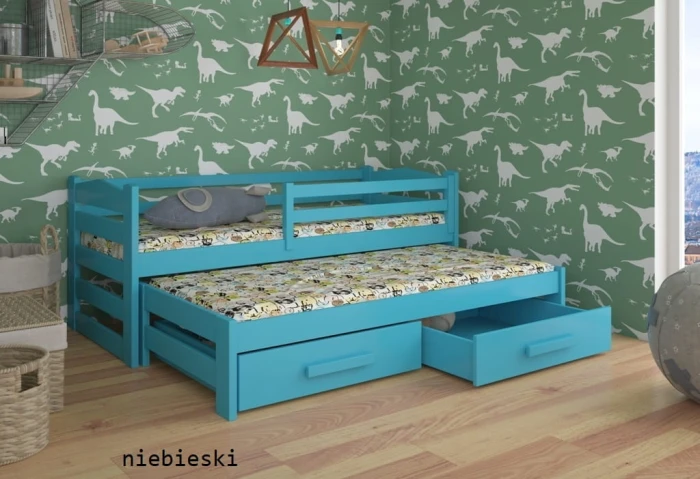 Łóżko rozsuwane - Sara PREMIUM kolor niebieski