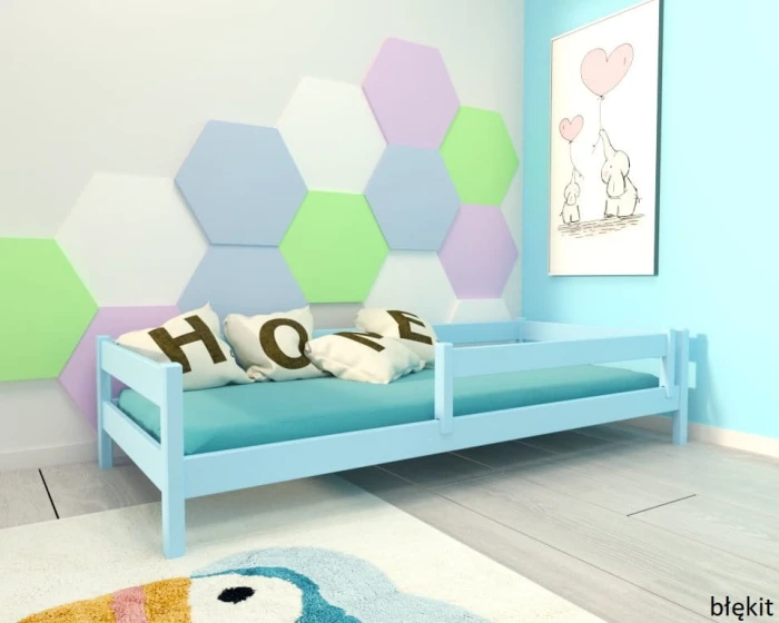 Łóżko dziecięce - Mini LOW PREMIUM kolor błękitny