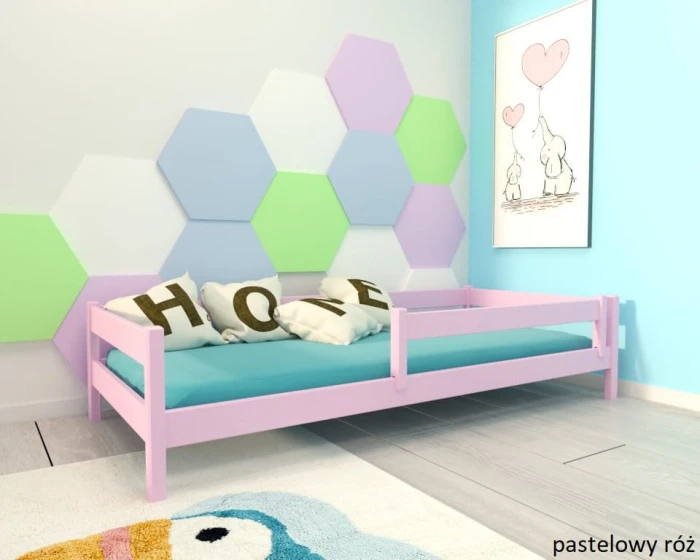 Łóżko dziecięce - Mini LOW PREMIUM kolor pastelowy róż