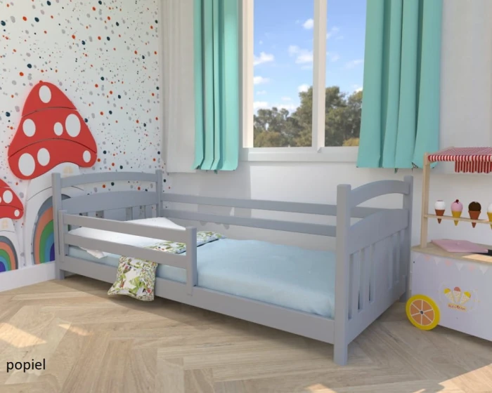 Łóżko - TADEK LOW PREMIUM kolor popiel