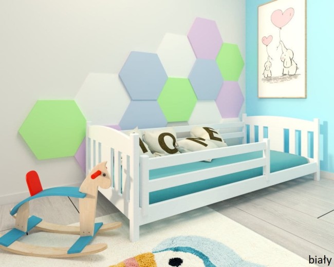 Łóżko dziecięce - Oliwia LOW PREMIUM kolor biały