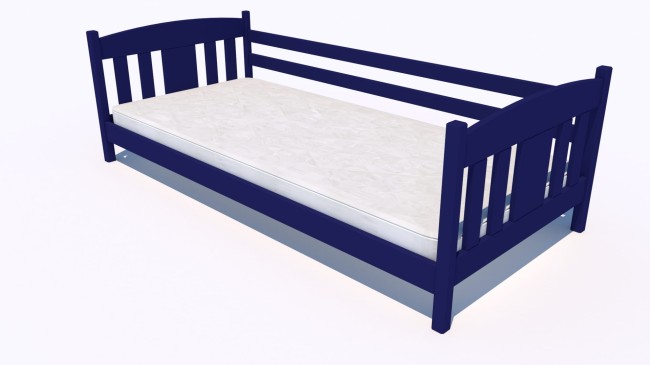 łózeczko dla dwulatka Oliwia Low granatowe z solidnego drewna sosnowego prosto od producenta Valor Meble.jpg