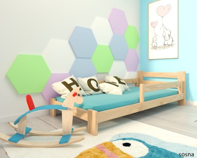 sosnowe lozko niskie dla dziecka Pawel 2 low od producenta  Valor Meble.jpg