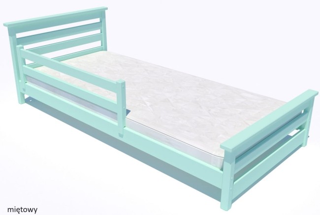 niskie łóżko dla dwulatka Adaś low z litego drewna od producenta Valor Meble kolor mięta.jpg