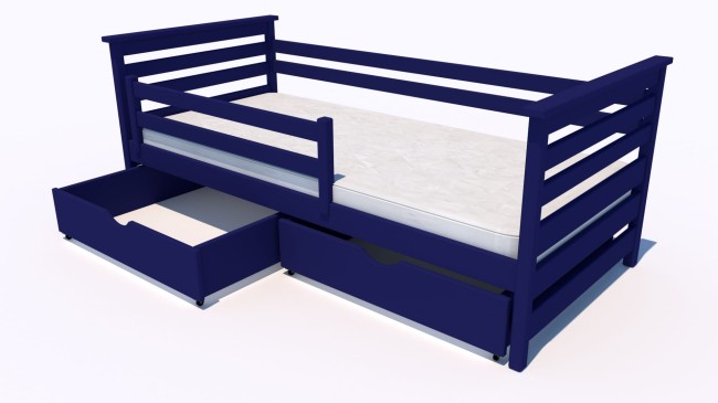 łóżko Exit Premium dla dzieci z drewna sosnowego kolor czarny (2).jpg