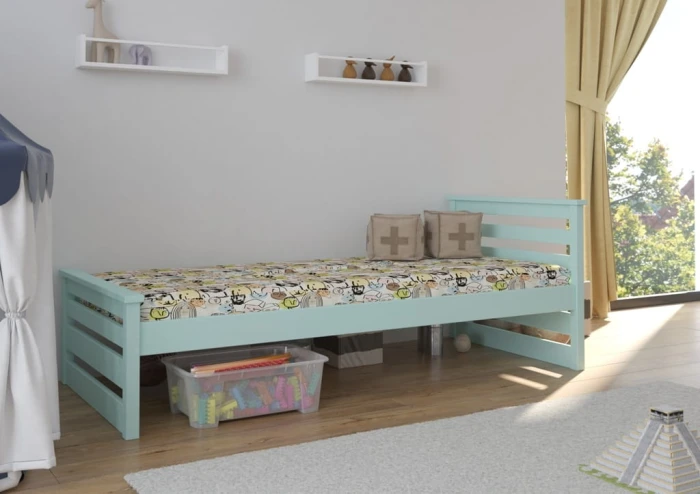 Łóżko - Adaś PREMIUM kolor miętowy