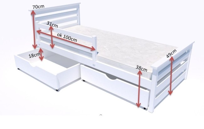 Adaś Premium pojedyncze łóżko dla dzeci Valor Meble wymiary.jpg