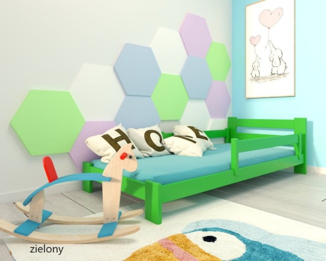 zielone  lozko niskie dla dziecka Pawel 2 low od producenta  Valor Meble.jpg