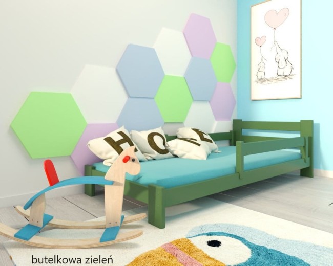 butelkowo zielone lozko niskie dla dziecka dla dwulatka Pawel 2 low od producenta  Valor Meble.jpg