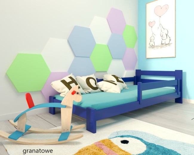 granatowe łozko niskie dla dziecka la dwulatka Pawel 2 low od producenta  Valor Meble.jpg