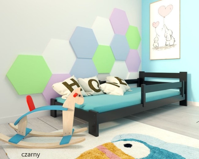 czarne łozko niskie dla dziecka Pawel 2 low od producenta  Valor Meble.jpg