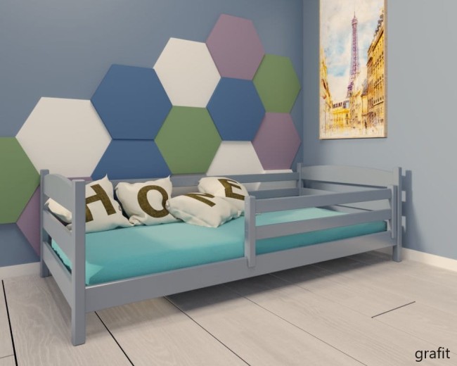 Zbliżenie na bezsęczną, naturalną sosnę w modelu Julia Low Premium