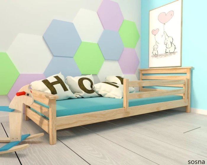 Łóżko - Adaś LOW PREMIUM kolor sosna