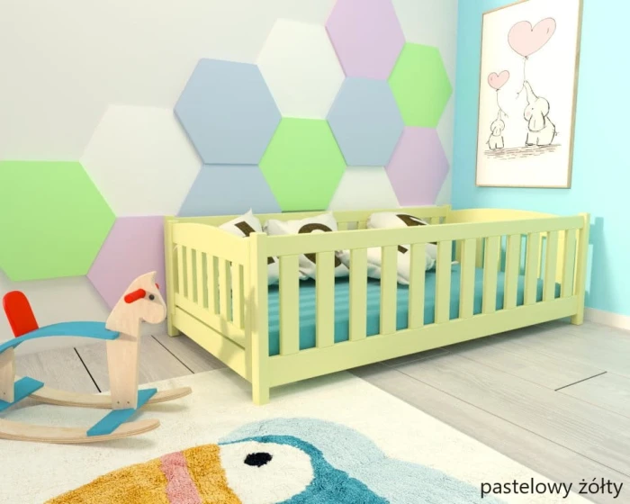 Łóżko dziecięce - Beti ProSafe PREMIUM kolor pastelowy żółty