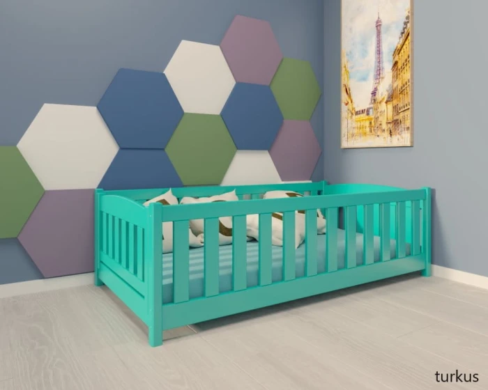 Łóżko dziecięce - Beti ProSafe PREMIUM kolor turkus