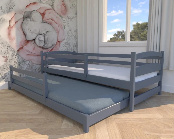 Łóżko podwójne - Maja Low PREMIUM	kolor grafit