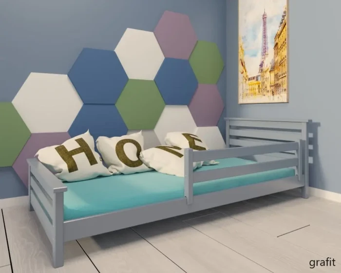 Łóżko - Adaś LOW PREMIUM kolor grafit
