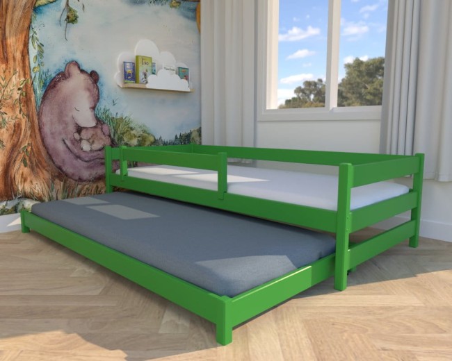 łóżko dla dzieci Maxi Low, niskie łóżko dla dwulatków, rozsuwane łóżko dla rodzeństwa, nowoczesne łóżko dla chłopców od producenta Valor Meble.jpg