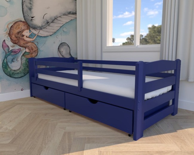 łóżko nowoczesne Sara Premium, łóżko dla dzieci, nowoczesne łóżko do pokoju dzieci, łóżko z szufladami na pościel, wybór wykończenia szuflad od producenta Valor Meble.jpg