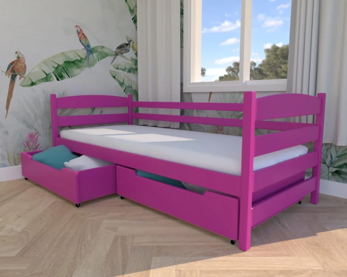 Łóżko - Kasia Premium kolor różowy