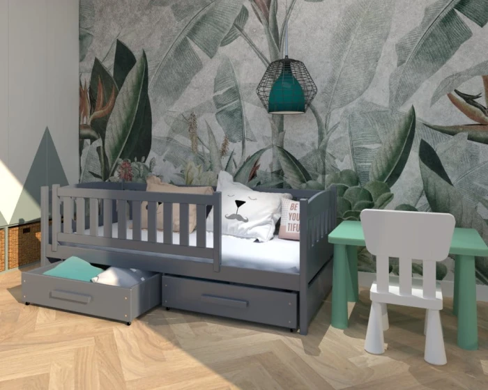 Łóżko dziecięce - Lena Premium kolor grafit