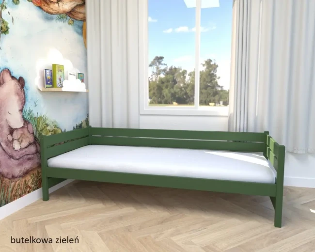 łóżko dziecięce Merry Classic butelkowa zieleń klasyczne.webp