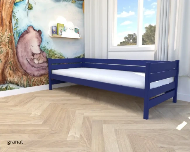 łóżko dziecięce Merry Classic granat.webp