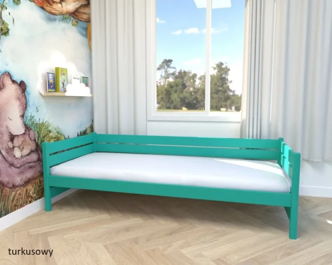 łóżko pojedyncze dla dziecka Merry Classic turkus .webp
